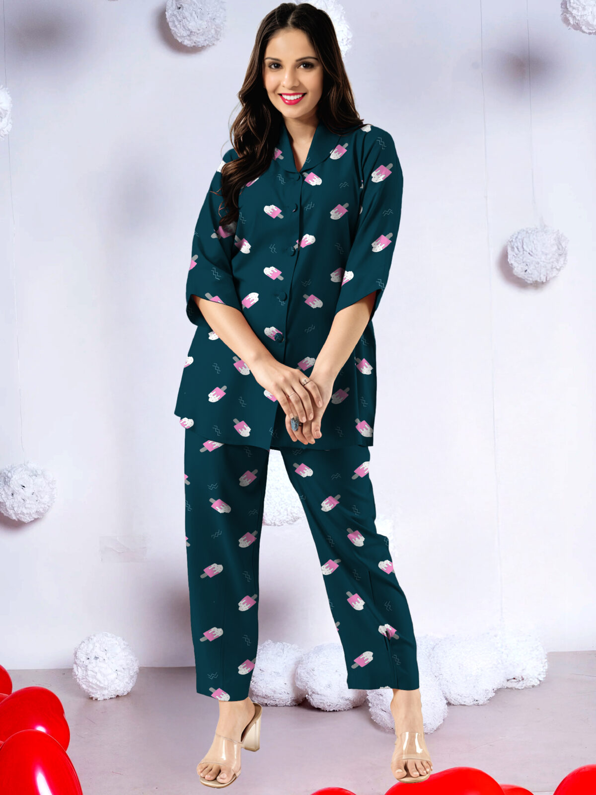 Women’s Viscose  Ryoan Digital Print Co-ord Set