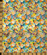 Vibrant Abstract Impressionist Floral Garden Pattern Digital Print - Image 4
