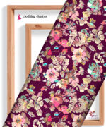 Royal Plum Watercolor Floral Garden Pattern Digital Print