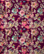 Royal Plum Watercolor Floral Garden Pattern Digital Print - Image 3