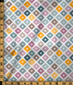 Modern Pastel Geometric Diamond Pattern Digital Print - Image 4