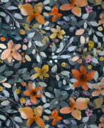 Midnight Autumn Blossom Watercolor Digital Print - Image 3