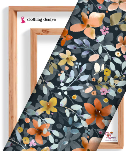 Midnight Autumn Blossom Watercolor Digital Print