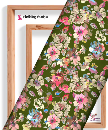 Olive Garden Watercolor Floral Digital Print