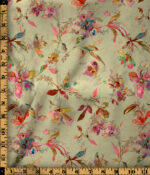 Pastel Watercolor Floral Vine on Soft Sage Digital Print - Image 4