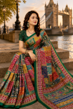 Soft Pure Georgette Digital Print Saree - Image 5