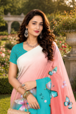 Soft Pure Georgette Digital Print Saree - Image 2