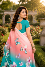 Soft Pure Georgette Digital Print Saree - Image 3