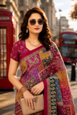 Soft Pure Georgette Digital Print Saree - Image 2