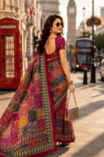 Soft Pure Georgette Digital Print Saree - Image 3
