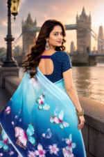 Soft Pure Georgette Digital Print Saree - Image 3
