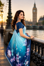 Soft Pure Georgette Digital Print Saree - Image 4