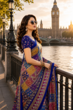 Soft Pure Georgette Digital Print Saree - Image 4