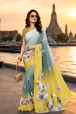 Soft Pure Georgette Digital Print Saree