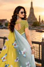 Soft Pure Georgette Digital Print Saree - Image 3