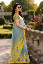 Soft Pure Georgette Digital Print Saree - Image 4