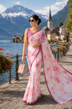 Soft Pure Georgette Digital Print Saree