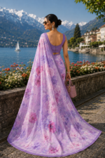 Soft Pure Georgette Digital Print Saree - Image 5