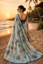 Soft Pure Georgette Digital Print Saree - Image 5