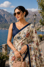 Soft Pure Georgette Digital Print Saree - Image 2