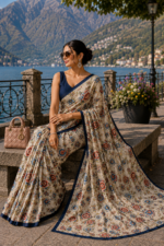 Soft Pure Georgette Digital Print Saree - Image 4