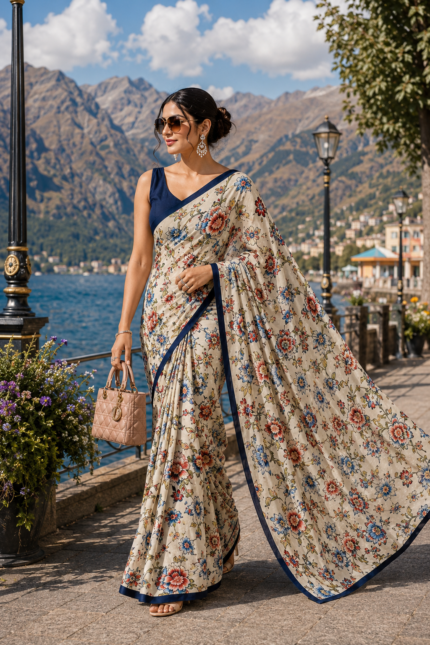 Soft Pure Georgette Digital Print Saree
