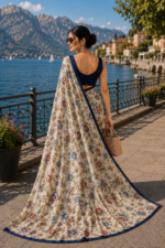 Soft Pure Georgette Digital Print Saree - Image 5
