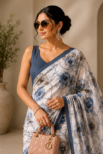 Soft Pure Georgette Digital Print Saree - Image 2