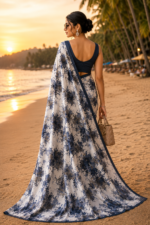 Soft Pure Georgette Digital Print Saree - Image 5