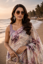 Soft Pure Georgette Digital Print Saree - Image 2