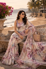 Soft Pure Georgette Digital Print Saree - Image 4