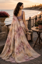 Soft Pure Georgette Digital Print Saree - Image 5