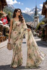 Soft Pure Georgette Digital Print Saree
