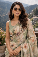 Soft Pure Georgette Digital Print Saree - Image 2