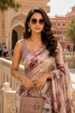 Soft Pure Georgette Digital Print Saree - Image 2