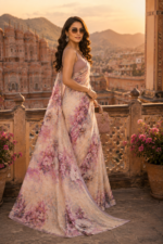 Soft Pure Georgette Digital Print Saree - Image 4
