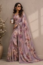 Soft Pure Georgette Digital Print Saree - Image 3