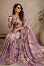 Soft Pure Georgette Digital Print Saree - Image 4