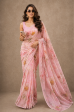 Soft Pure Georgette Digital Print Saree