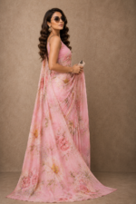 Soft Pure Georgette Digital Print Saree - Image 3