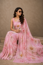 Soft Pure Georgette Digital Print Saree - Image 4
