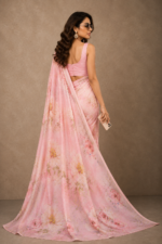 Soft Pure Georgette Digital Print Saree - Image 5