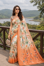 Soft Pure Georgette Digital Print Saree - Image 3