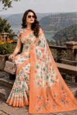 Soft Pure Georgette Digital Print Saree - Image 4