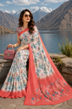 Soft Pure Georgette Digital Print Saree - Image 3