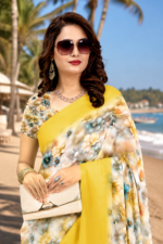 Soft Pure Georgette Digital Print Saree - Image 2