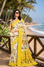 Soft Pure Georgette Digital Print Saree - Image 3