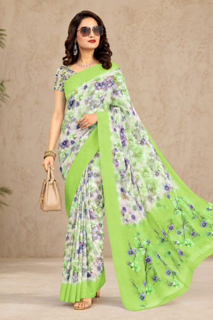 Soft Pure Georgette Digital Print Saree