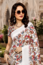Soft Pure Georgette Digital Print Saree - Image 2