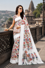 Soft Pure Georgette Digital Print Saree - Image 3